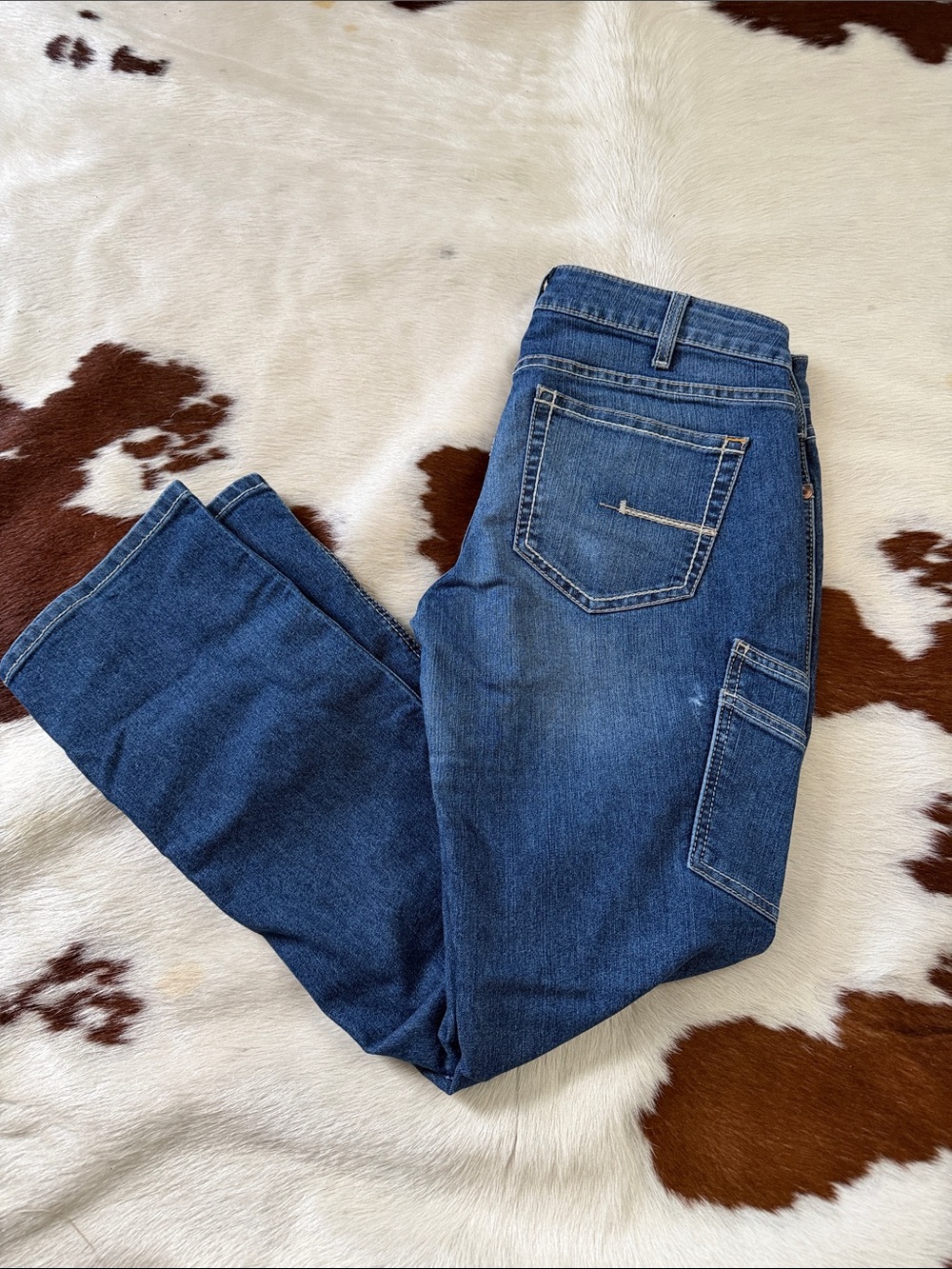 Ariat Women's Rebar Dark Blue Straight Leg Denim Jeans